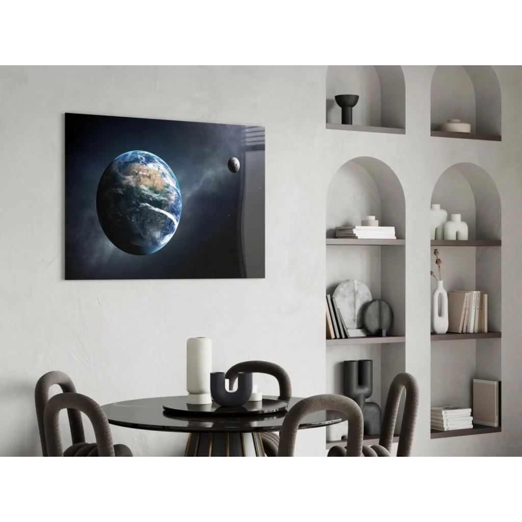 Stunning Earth canvas glass wall art for your space