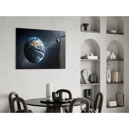 Stunning Earth canvas glass wall art for your space