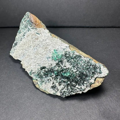 Stunning green epidote crystal clusters on natural matrix