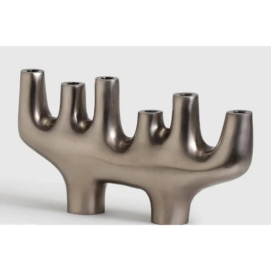 Modern metallic candlestick holder from Fancy Home Collection with multiple candle holders