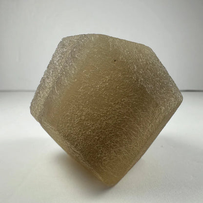 Stunning translucent amber fluorite dodecahedron crystal from China