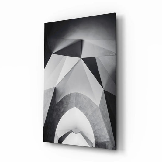 Stunning black and white geometric wall art canvas print