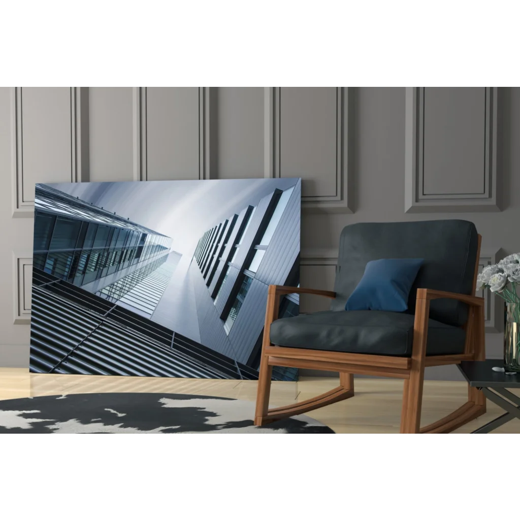 Samsung QLED TV as stunning glass wall art print