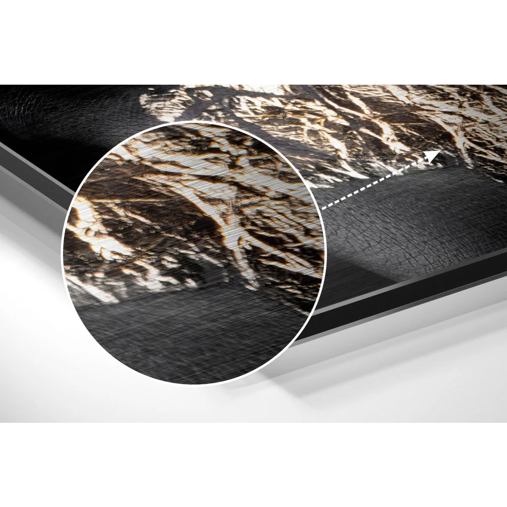 glass wall art Stunning gold black brushed aluminium dibond wall art panel