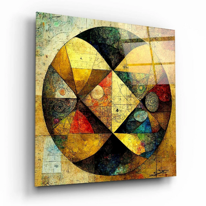 Stunning gold map wall art with intricate geometric patterns in warm earth tones