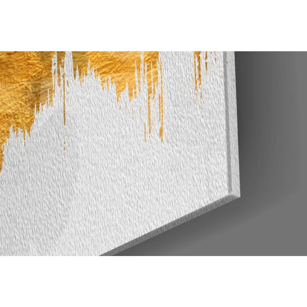 Stunning gold shark glass wall art canvas print