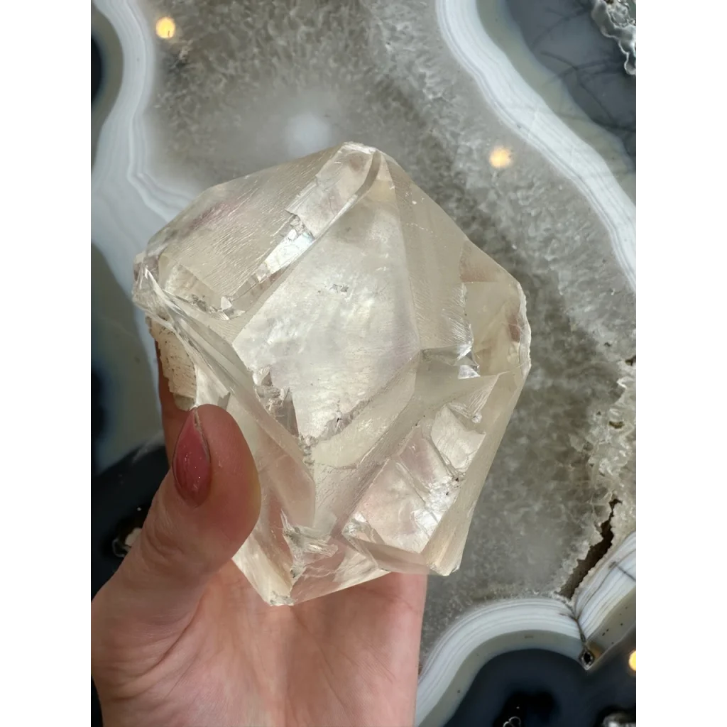 Stunning golden calcite crystal from India, 513g natural gem