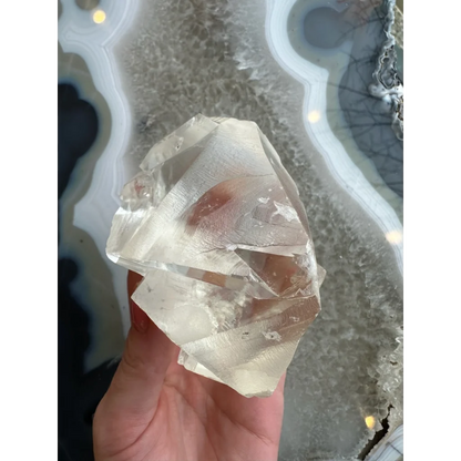 Stunning golden calcite crystal from India, 513g natural gem