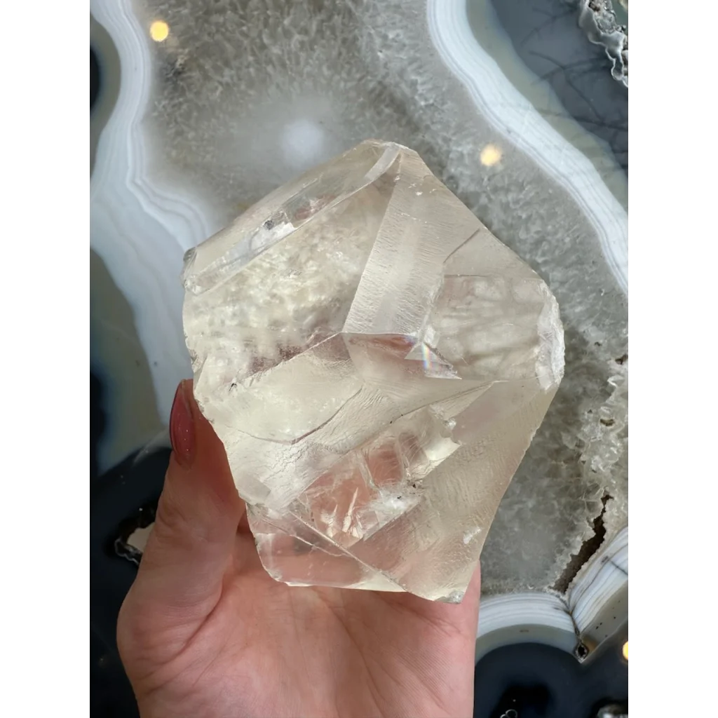 Stunning golden calcite crystal from India, 513g natural gem