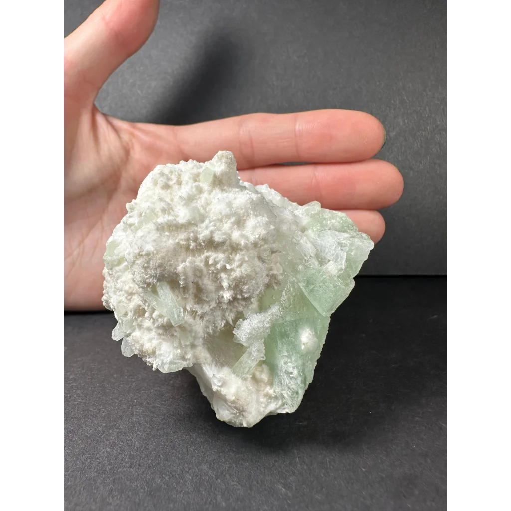 Stunning green apophyllite crystal cluster from India