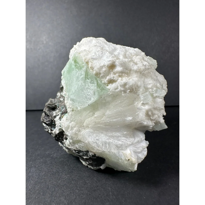 Stunning green apophyllite crystal cluster from India in white matrix