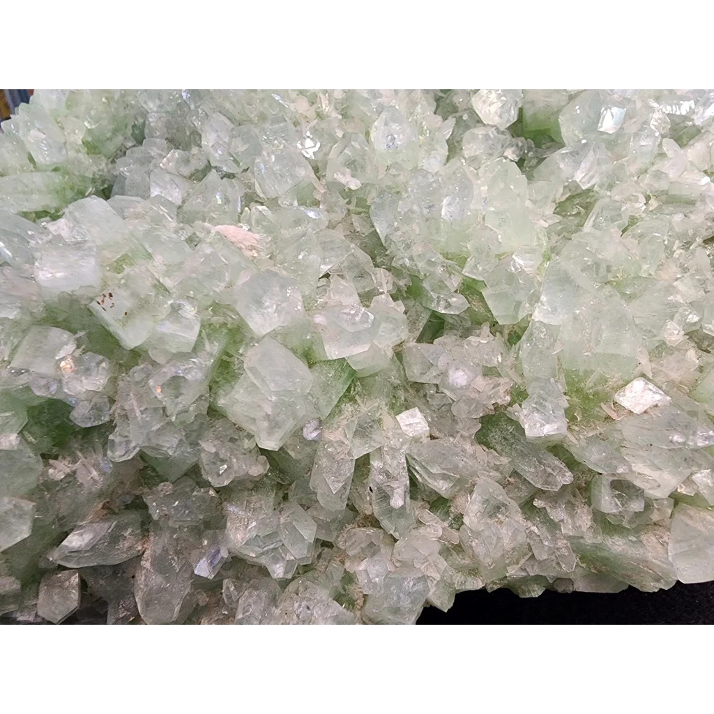 Stunning green apophyllite crystal cluster from India