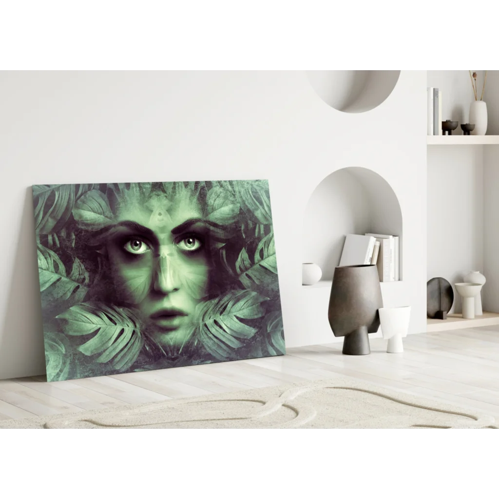 Stunning green leafy canvas wall art for modern spaces
