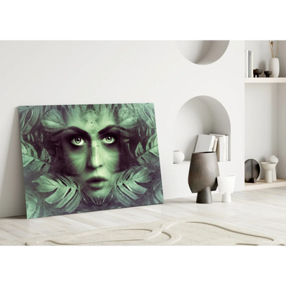 Stunning green leafy canvas wall art for modern spaces