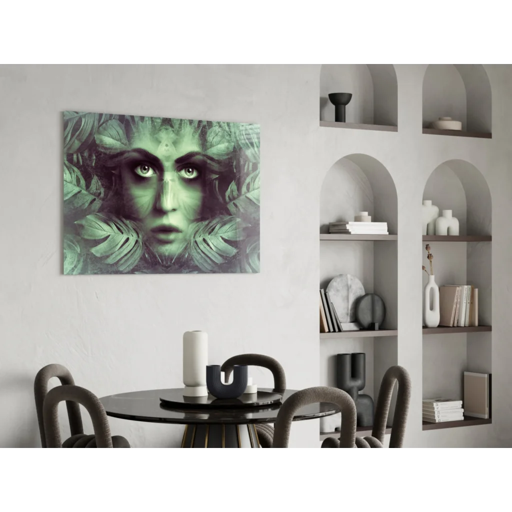 Stunning green leafy canvas wall art for modern spaces