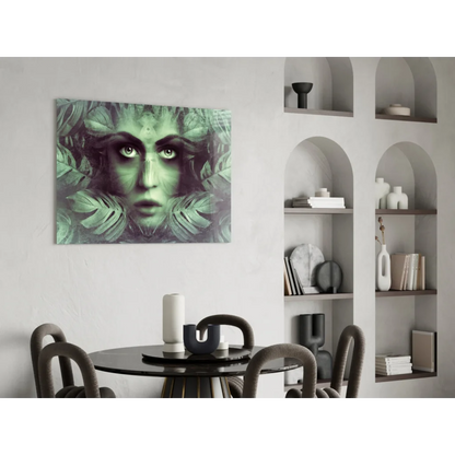 Stunning green leafy canvas wall art for modern spaces