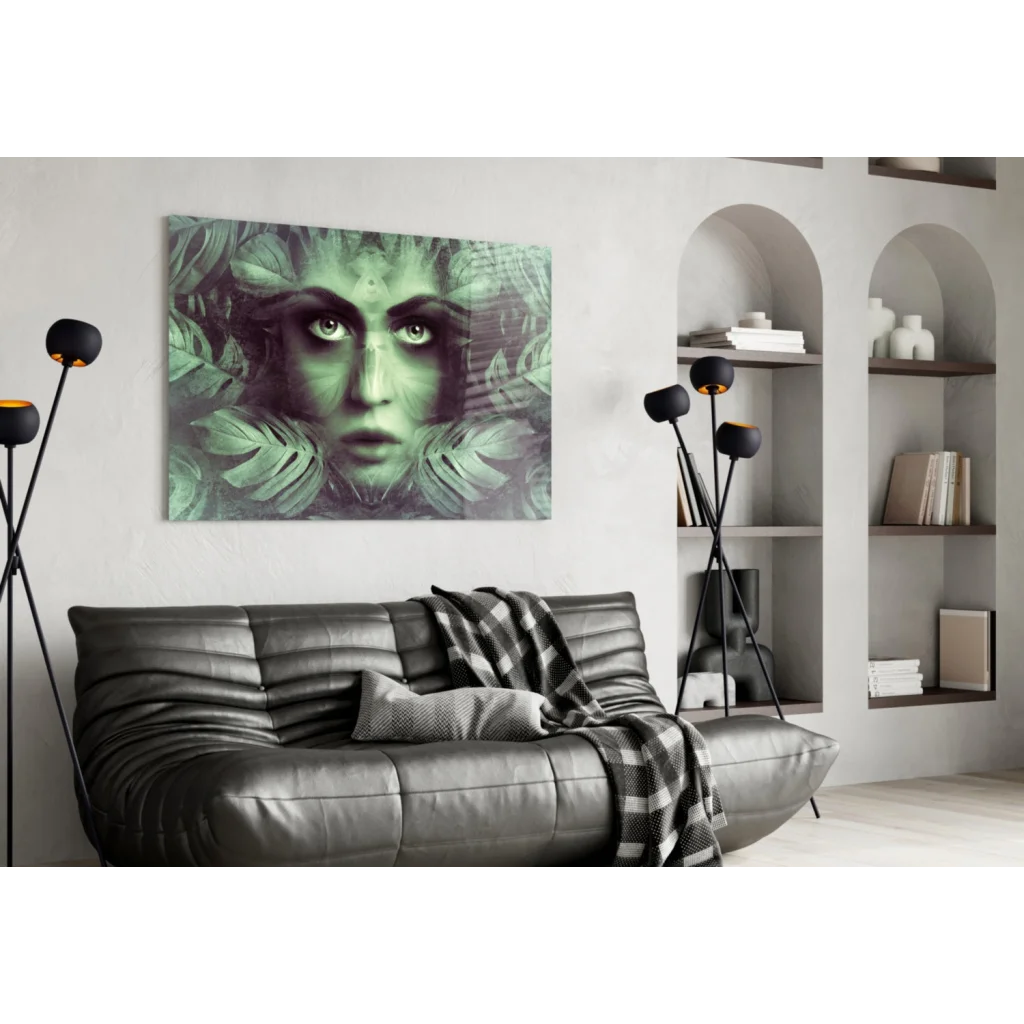 Stunning green leafy canvas wall art for modern spaces