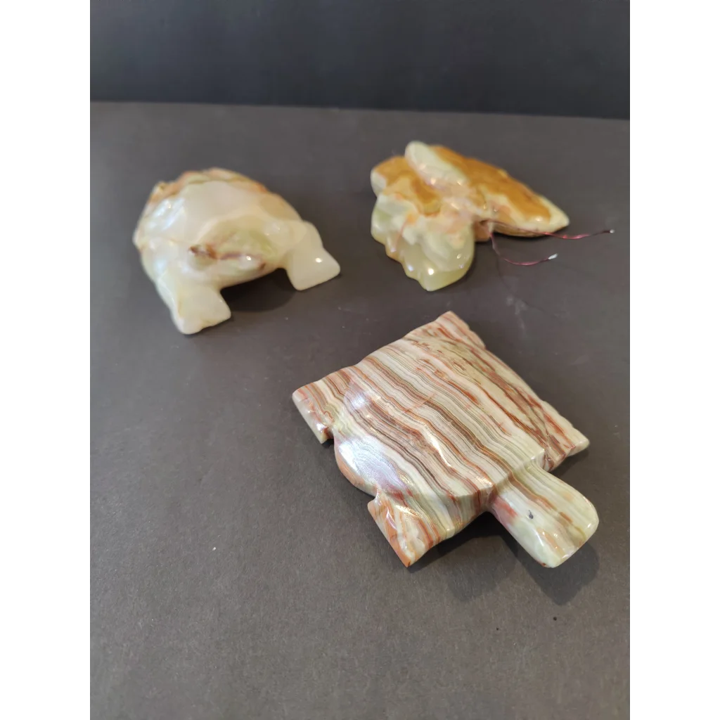 Polished striped agate turtle onyx animal figurine sculpture