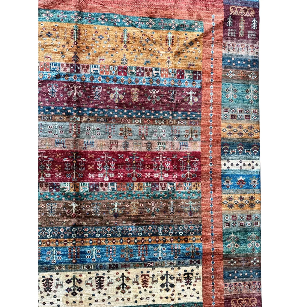 Stunning hand-knotted Afghan Ghazni wool tribal rug with intricate patterns