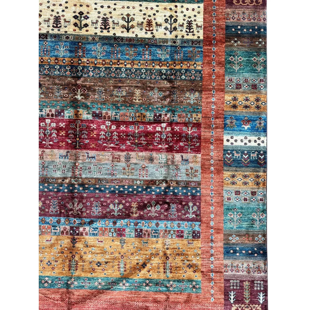 Stunning hand-knotted Afghan Ghazni wool tribal rug in earthy tones