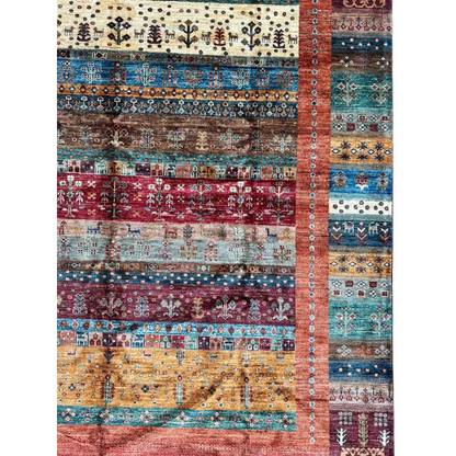 Stunning hand-knotted Afghan Ghazni wool tribal rug in earthy tones