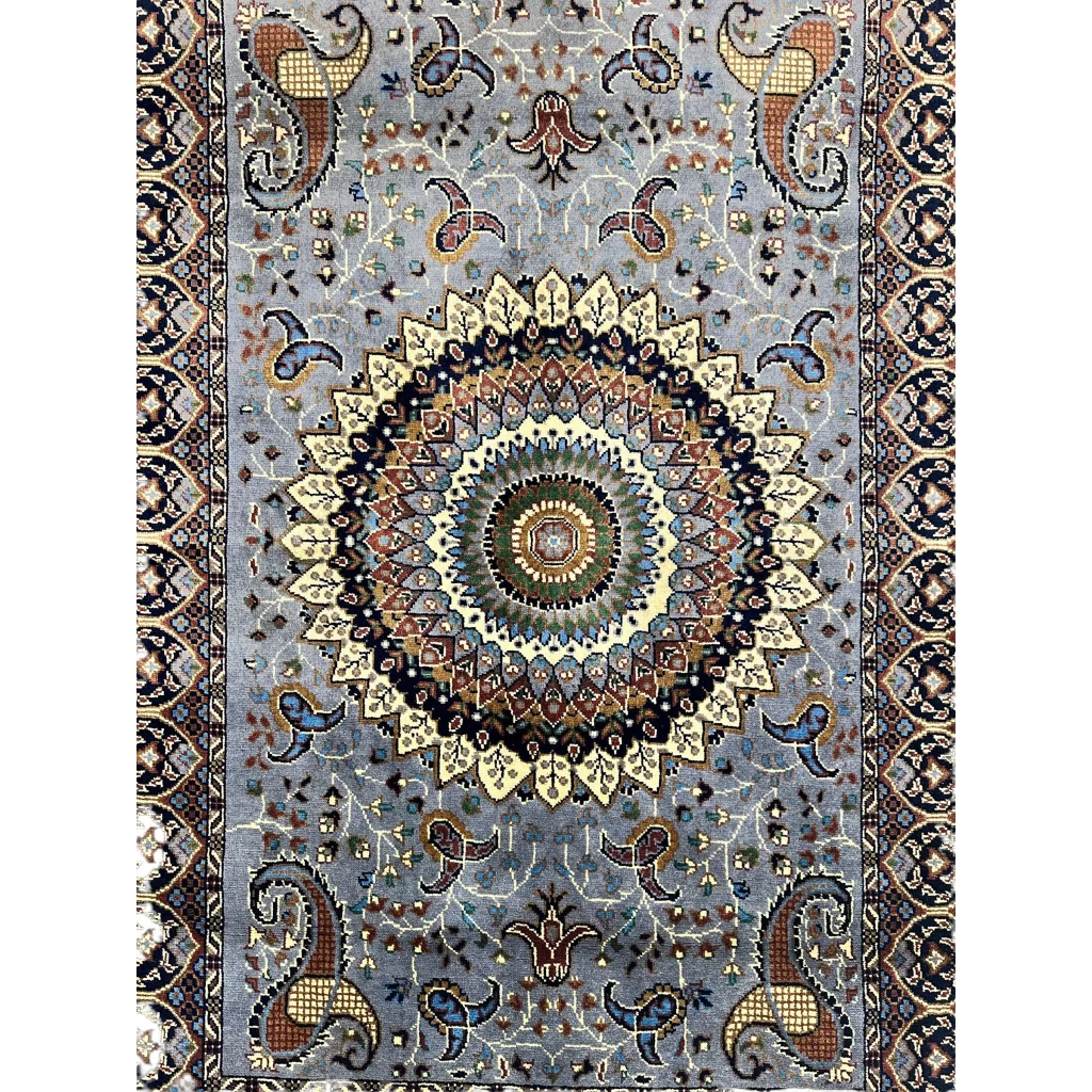 Stunning handwoven Parak rug with intricate Afghani floral medallion