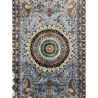 Stunning handwoven Parak rug with intricate Afghani floral medallion