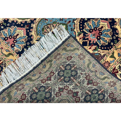 Stunning heart shape Afghan rug with vibrant geometric patterns on cotton foundation