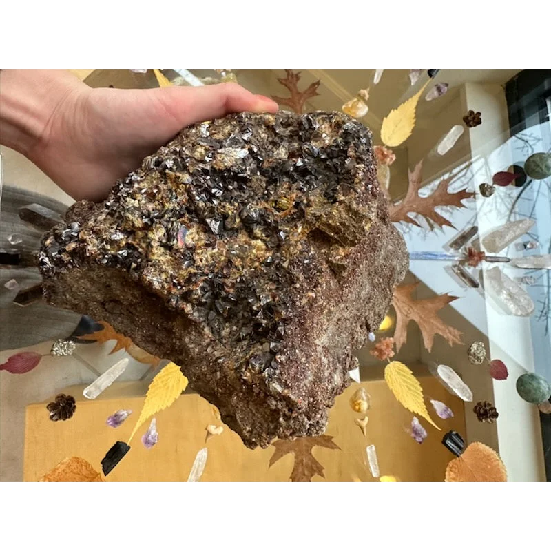 Rugged hessonite garnet cluster from Washington State