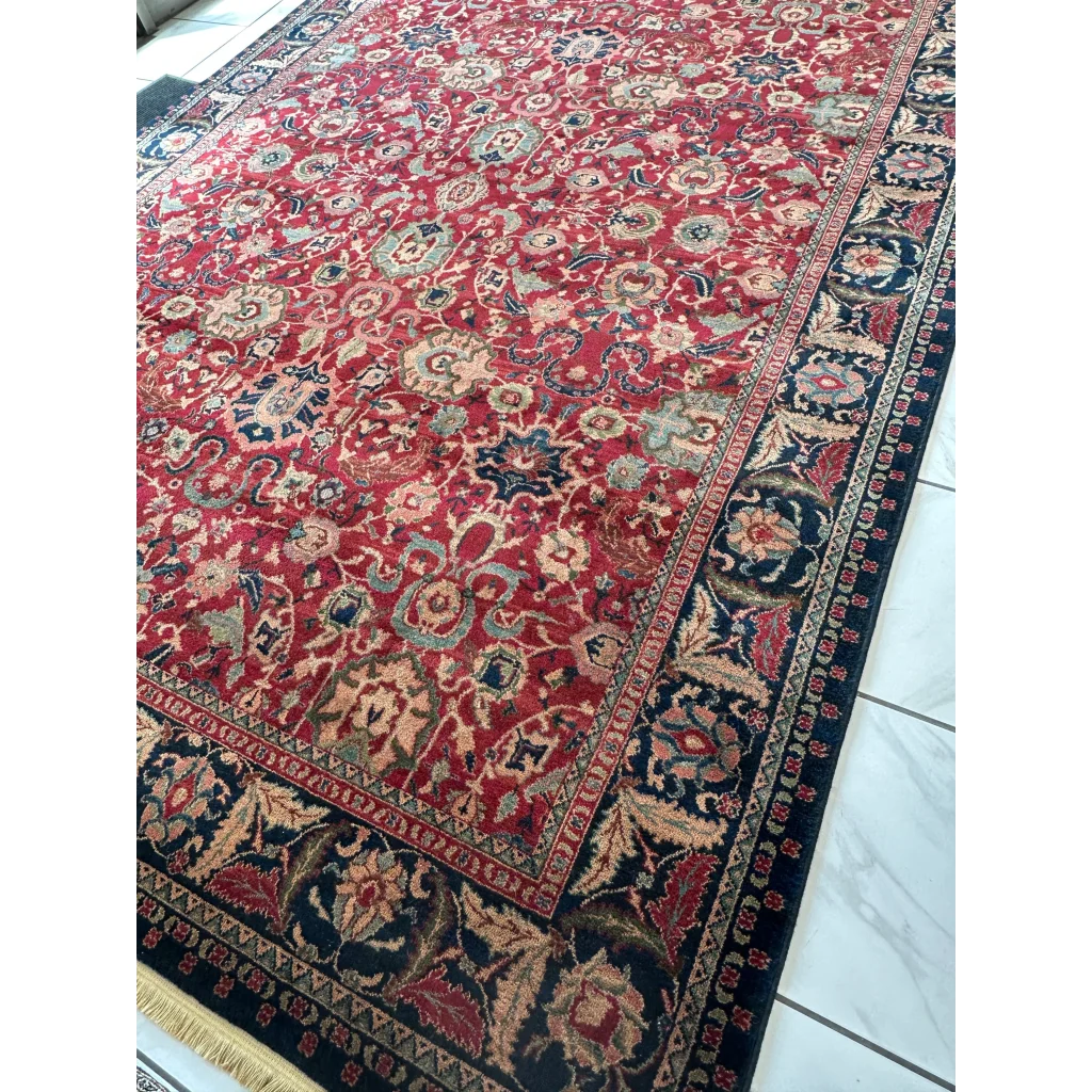 Karastan Samovar Teawash Persian wool rug with intricate floral patterns machine-made