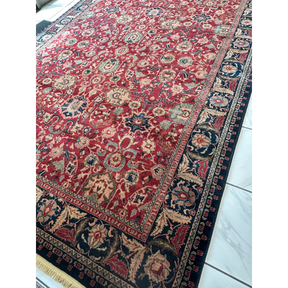 Karastan Samovar Teawash Persian wool rug with intricate floral patterns machine-made