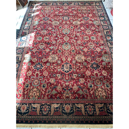 Karastan Samovar Teawash red Persian wool rug in muted ivory and rose tones