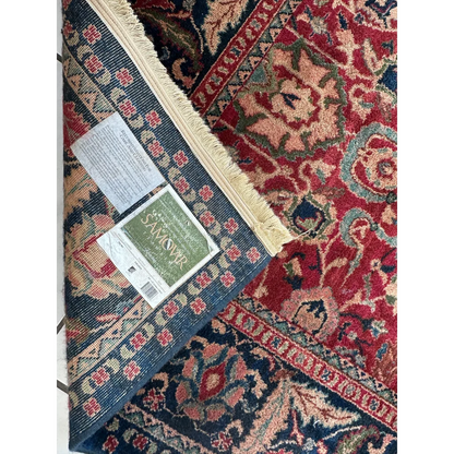 Karastan Samovar Teawash red Persian wool rug with floral patterns