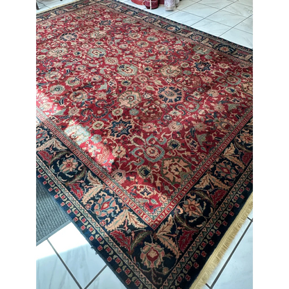 Stunning Karastan Samovar Teawash red Persian wool rug with intricate floral patterns