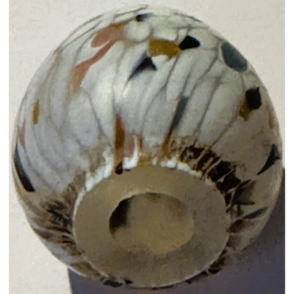 Kosta Boda glass egg with colorful Murano glass bead inclusions for collectors