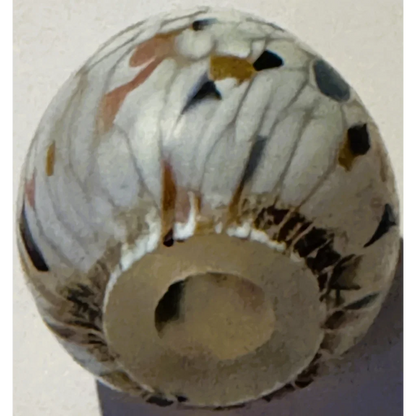 Mottled Kosta Boda glass vase with cylindrical base, perfect for collectors