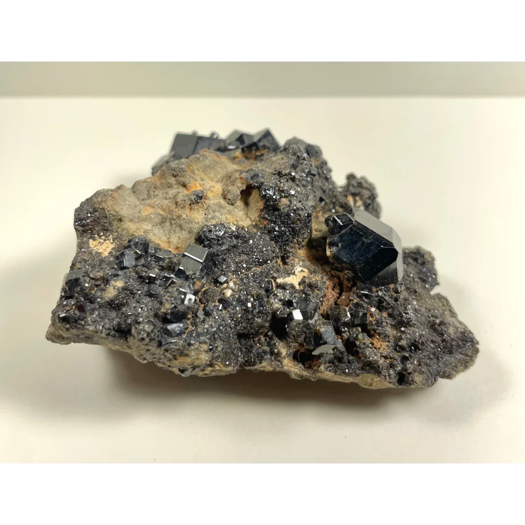 Stunning melanite garnet cluster from Mali Africa
