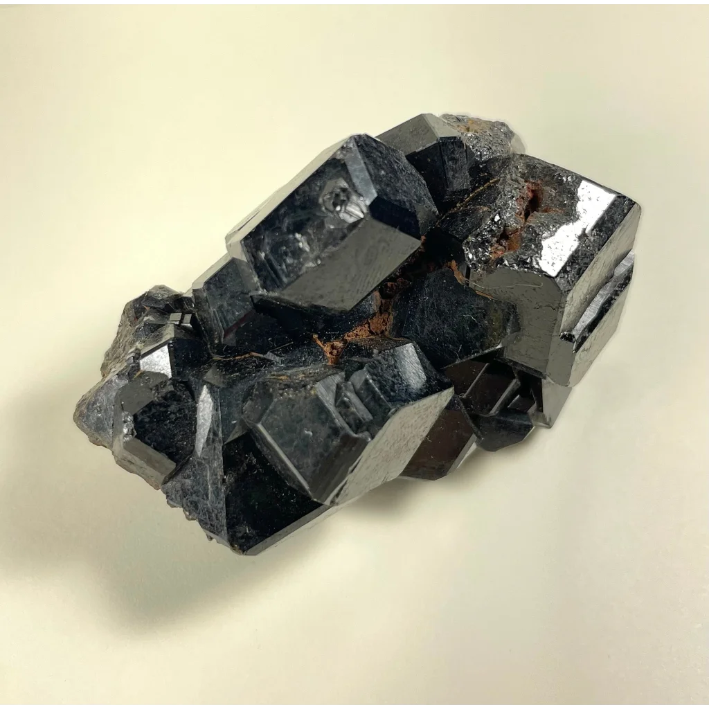 Stunning melanite garnet cluster from Mali Africa with pyrite crystals