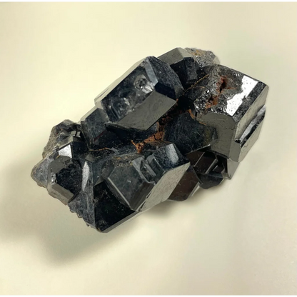 Stunning melanite garnet cluster from Mali Africa with pyrite crystals