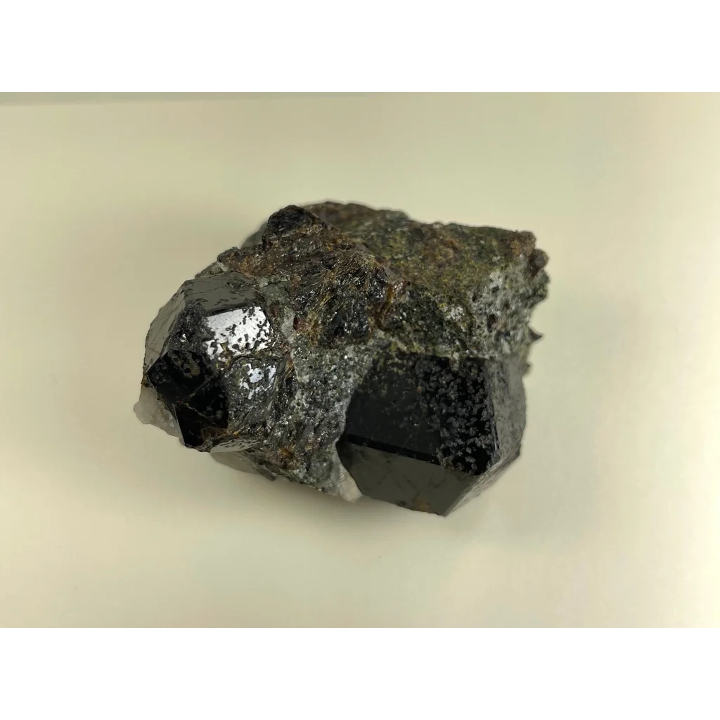 Stunning melanite garnet cluster with quartz from California