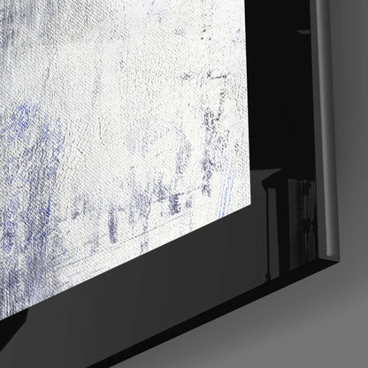 Stunning blue abstract glass wall art on 4K UHD TV