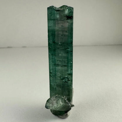 Stunning translucent emerald green indicolite tourmaline crystal from Africa