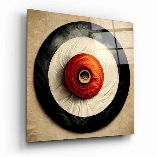 Stunning Orange Thread Spool Glass Wall Art on Canvas | Insigneart USA | vintageantiquesgifts.com