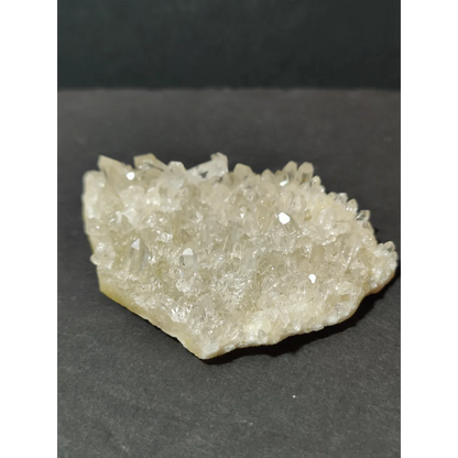 Stunning pale yellow quartz crystal cluster from India
