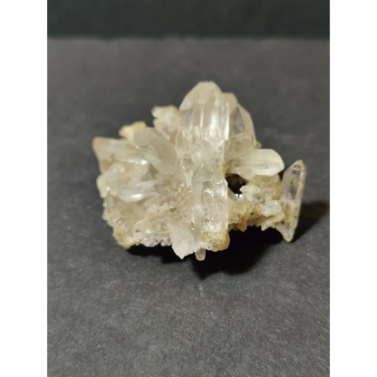 Stunning pale yellow quartz crystal cluster from India