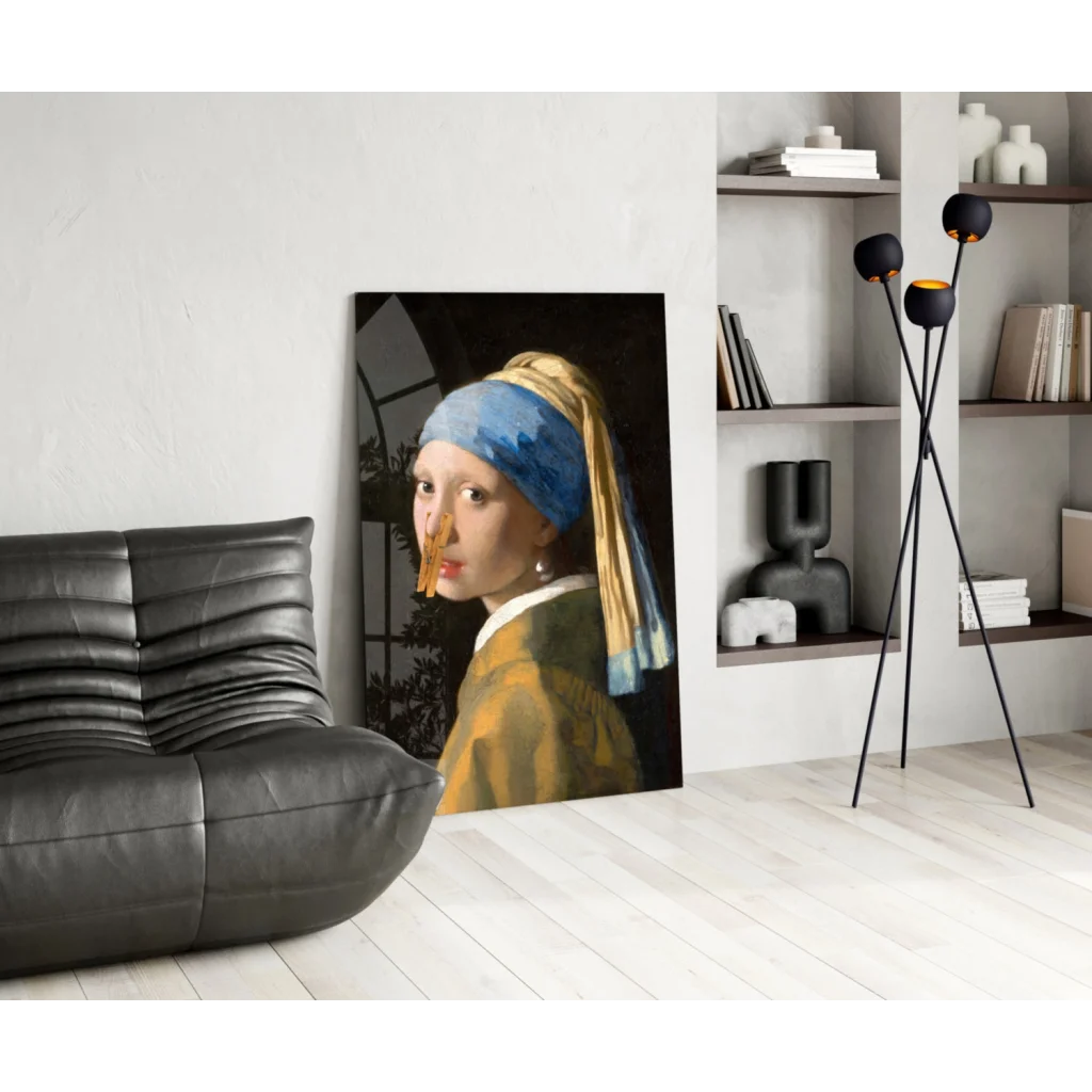 Stunning Pearl Earring glass wall art canvas print