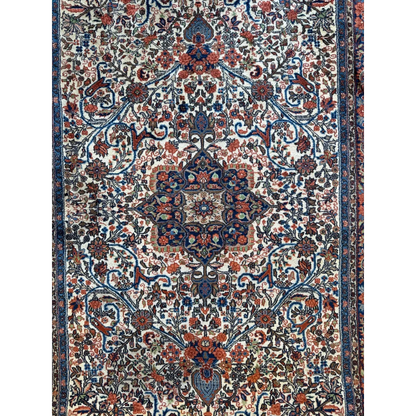 Stunning Persian Sarouk rug with floral medallion design