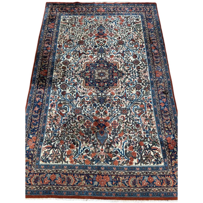 Stunning Persian Sarouk rug with floral medallion design