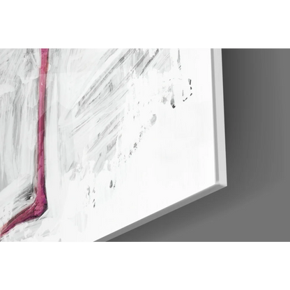 Stunning Pink Flamingo canvas wall art print in white pink abstract design