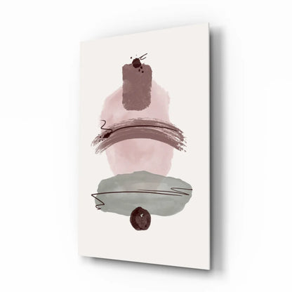 Stunning pink gray abstract wall art print on canvas for modern homes